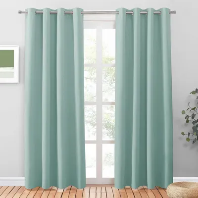 Immagine prodotto di Tende oscuranti - Tende per finestre - Decorazioni per il soggiorno - Isolamento termico e acustico - 117x228 cm - Verde chiaro