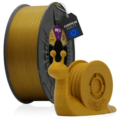 Image de Filament WINKLE PLA HD, 1,75 mm, couleur or, bobine de 300 g, pour imprimante 3D