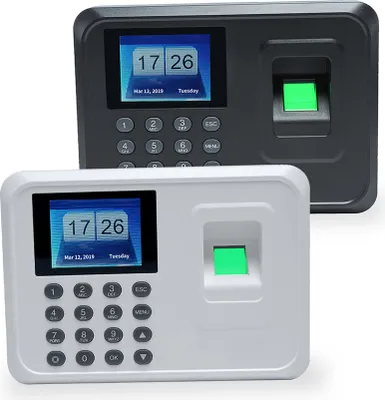 Obrázok produktu pre Inteligentné biometrické heslo na odtlačok prsta Dochádzka stroj Zamestnanec Check-in záznamník 2,4 palcový TFT LCD displej DC 5V Čas dochádzky hodiny