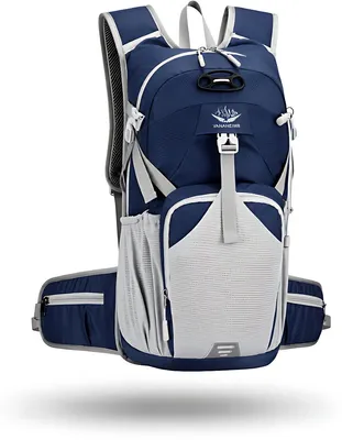 Productafbeelding van CarryQuest® - Rugzak voor outdoor en kamperen, nylon, 27,5 liter, met rugventilatie, marineblauw