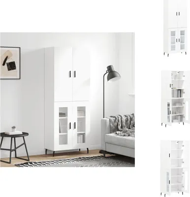 Produktbild von vidaXL Highboard Weiß 69,5x34x180 cm Holzwerkstoff -  Sideboards