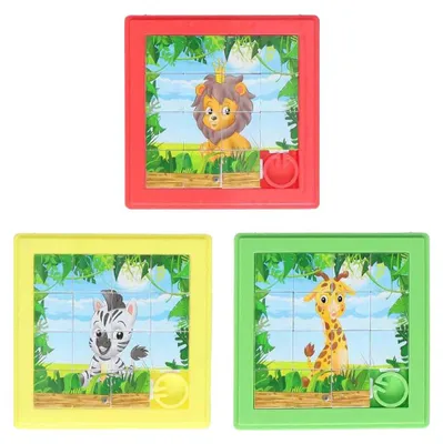 Immagine prodotto di Puzzle a incastro con animali - 8x8 cm