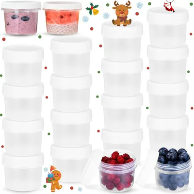 20 Deli-Container mit Deckel, 160 ml, luftdicht, stapelbar