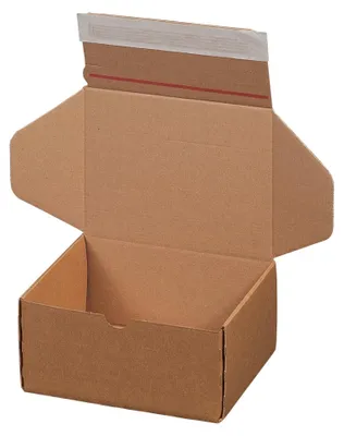 Produktbild von 40x Modulbox 192x155x91mm A5 Postkarton Maxibriefkarton Box mit Selbstklebung, braun