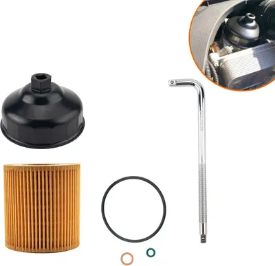 Imagen del producto de Llave para filtros de aceite de 86 mm, compatible con filtros y un juego de herramientas para la serie 3 de BMW