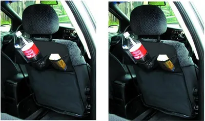 Produktbild von 2 X Auto Organizer Rücksitztasche Rücklehnentasche Autositztasche Doppelpack für Fahrer und Beifahrersitz