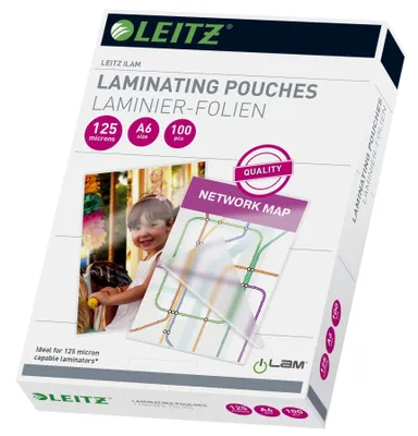 Image de Leitz 33806 33806 Folientasche - A6, glänzend, 125 mym, 100 Stück