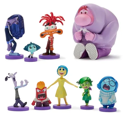 Immagine prodotto di Disney Store Ufficiale - Inside Out 2 (Pixar) - Set di personaggi giocattolo - 9 giocattoli - Che rappresentano gioia, tristezza, dubbio, rabbia, invidia, disgusto, noia, paura e imbarazzo - Adatto dai 3 anni in su