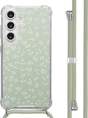 Obrázok produktu pre imoshion Designové puzdro so šnúrou pre Samsung Galaxy S24 FE - Smoke Green Flowers