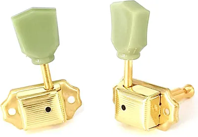 Image de 6-pièces chevilles d'accordage f��r cordes de guitare, 3L3R, style ouvert, clé d'accordage��ssel, mécaniques avec écrou, vis f��r guitare électrique folk (OR)