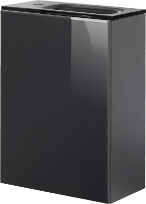 Produktbild von Fackelmann KARA Gäste WC Set 2-teilig 45 cm, Anthrazit, links, Glas Anthrazit