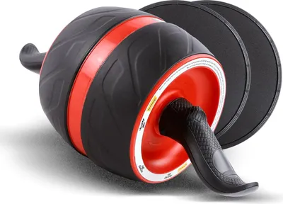 Produktbild von Bauchtrainer für zu Hause - Bauchmuskeltraining mit Gleitschienen - Breiter Bauchroller für effektives Sportfitness