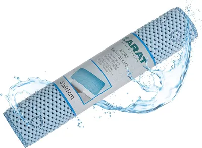 Zdjęcie produktu dla Mata do kąpieli Azure antypoślizgowa mata z miękkiej pianki z przyssawkami 43 x 91 cm niebieska