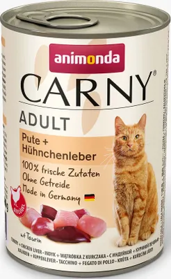 Produktbild von Animonda Carny Cat - Dose Adult Pute & Hühnchenleber 6x400g