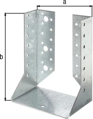 Produktbild von 120 x 160mm Holzverbinder innenliegend Balkenschuh innen mit ETA Zulassung - verzinkt