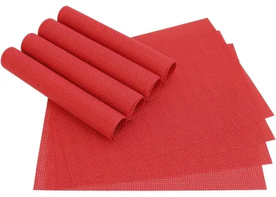 Produktbild von Tischset ELEGANCE rot 8er Tischunterlage als Tischdeko