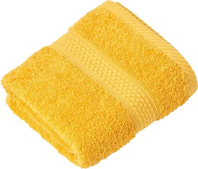 Produktbild von HOMESCAPES Handtuch aus 100% türkischer Baumwolle 500g/m² 50x90cm - ocker gelb