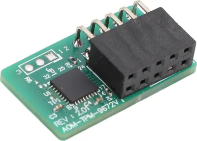 Obrázek produktu pro Modul TPM 2.0 Trusted Platform Vertical 10-pinový SPI modul TPM 2.0 pro základní desku SuperMicro AOM TPM 9672V 10-pinový TPM Header