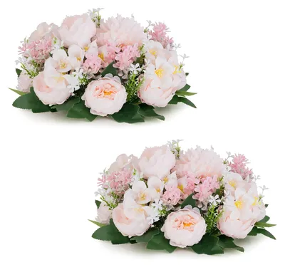 Produktbild von 2 Stück Rosa Kunstblumen für Tischdekoration