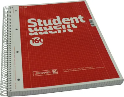 Produktbild von BRUNNEN Collegeblock Student 1067728 DIN A4 160Bl. kariert weiß