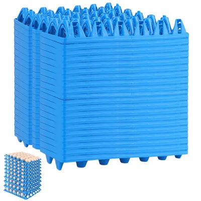 Produktbild von 30er Kunststoff-Eierablage, stabile Eierschachtel für 150g Eier, verstärkte Eierbox – 20 Stück, großes Fach, blau, ideal für Lagerung & Transport