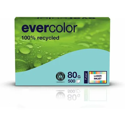 Produktbild von Clairefontaine Evercolor hellblau 40006C 80g/m² DIN-A4 500 Blatt