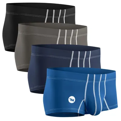 Obrázek produktu pro Pánské spodní prádlo Real Men, 1 nebo 4 kusy, nylon, 7,6 cm, hedvábí, pánské