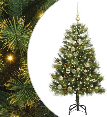 Zdjęcie produktu dla Sztuczna Choinka z Zawieszkami Zielony 120 cm