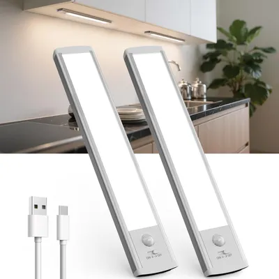 Immagine prodotto di Lampada a LED da incasso con sensore di movimento, 20 cm, lampada per armadi ricaricabile