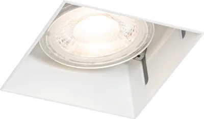 Zdjęcie produktu dla QAZQA – Nowoczesny Nowoczesny wbudowany reflektor GU10 bez obramowania – Oneon I Salon I Sypialnia – Stal Kwadratowy – Pasuje do żarówek LED GU10