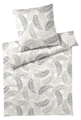 Immagine prodotto di elegante set di biancheria da letto in raso di cotone e bambù Colore Natura Dimensioni 135x200+80x80 cm