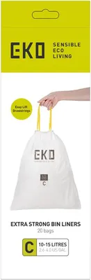 Produktbild von EKO - Müllbeutel 10-15 Liter (C) - Plastic   - Weiß