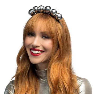 Produktbild von Haarreif mit Discokugeln | Silber