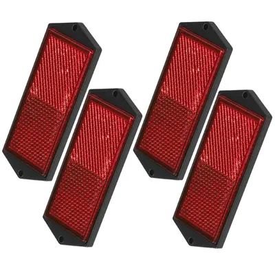 Produktbild von 4 x Seitenstrahler Anhänger Zubehör, Reflektor für Anhänger 104 x 40 mm - Farbe Rot mit Schraubbefestigung Rückstrahler