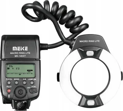 Zdjęcie produktu dla Lampa Błyskowa LED TTL do Makro Makrofotografii do Nikon / Meike MK-14EXT-N