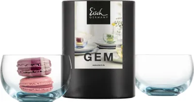 Produktbild von Eisch 2 Dessertschalen 310/10 aqua in Geschenkröhre GEM 30031014
