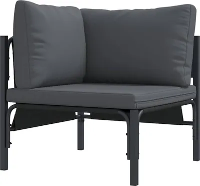Produktbild von vidaXL Gartenmöbel mit Kissen Anthrazit 80 x 80 x 71 cm Stahl