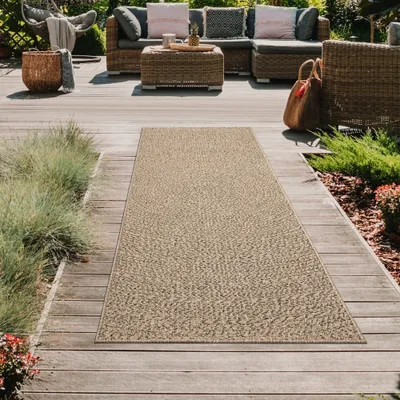 Produktbild von Schicker Outdoorteppich in Sisal-Optik für Balkon, Terrasse und Garten Größe - 80 x 250 cm