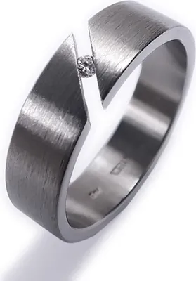 Produktbild von Minott Damen Verlobungsring Edelstahl mit Brilliant (Diamant) 0,03 CT, Ringgröße Ø:61 (19.4)