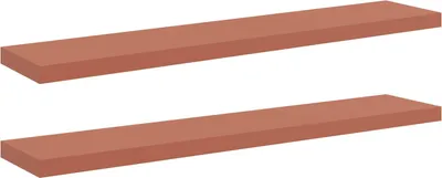 Produktbild von vidaXL Wandregal 2 pcs Rot 120 x 23,5 x 4 cm Holzwerkstoff