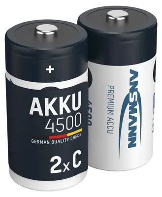 Produktbild von ANSMANN Akku C 4500mAh Baby NiMH 1,2V – 1000x wiederaufladbar (2 Stück)