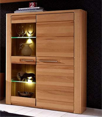 Vitrine Holzvitrine Standvitrine Glasvitrine Vitrinenschrank "Nature Plus II"