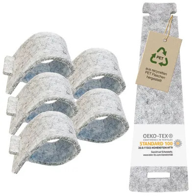Produktbild von Serviettenringe 6er-Set, 3 mm dick, aus 100% Polyester, waschbar bis 30 Grad