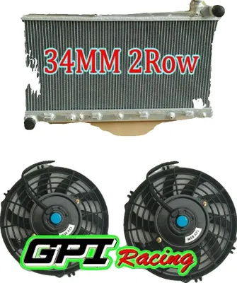 Immagine prodotto di Radiatore, struttura in alluminio, compatibilità con i modelli Subaru, radiatore e 2 ventole