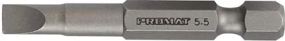 Produktbild von Bit f.Schlitzschrauben 6,5mm L.50mm 1/4 Zoll E6,3 Schneidenstärke 1,2mm PROMAT