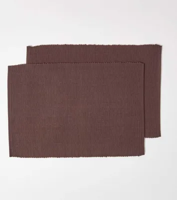 Produktbild von HOMESCAPES Tischset braun im 2er-Set – 100% Baumwolle, 33x50 cm