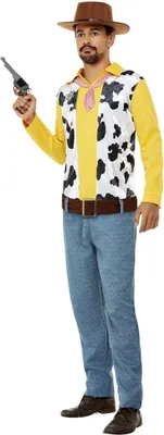 Produktbild von Smiffys - "Western" Kostüm - Herren SM2874 (L) (Gelb/Weiß/Schwarz/Blau)