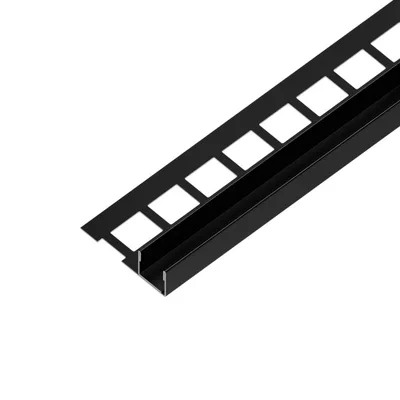 Obrázek produktu pro EX1/KP7/1 profil pro vsazení skla ACARA, nerez V2A RAL9005 černá matná, 11 mm, 1 m
