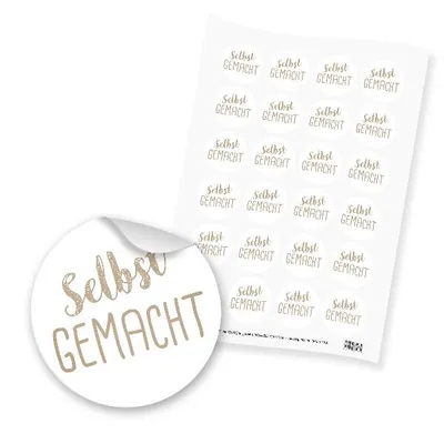 Produktbild von itenga 24x Sticker Aufkleber Selbstgemacht (Motiv119) latte macchiato