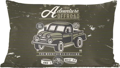 Produktbild von MuchoWow® Zierkissen Sofakissen Wohnzimmer Dekokissen 60x40 cm Auto - Oldtimer - Briefe - Kopfkissen - Polster mit Foto